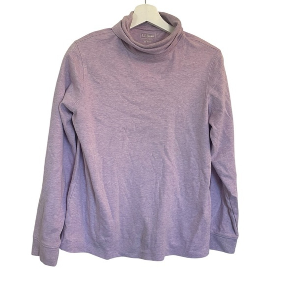 LL Bean Purple Turtleneck Top